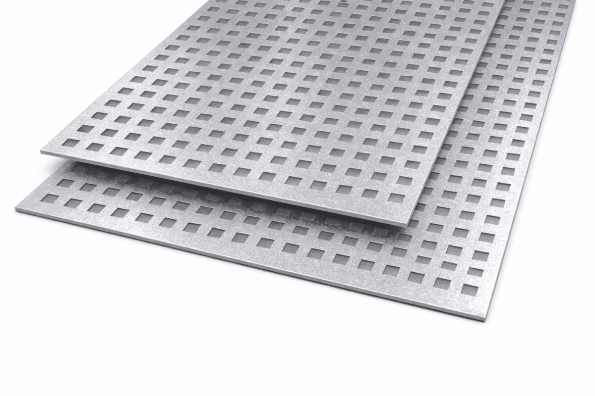 Lochblech Qg10-15 Stahl verzinkt 1,5mm stark Quardratloch geradlinig